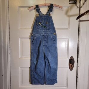 Vtg Kids Denim Overalls